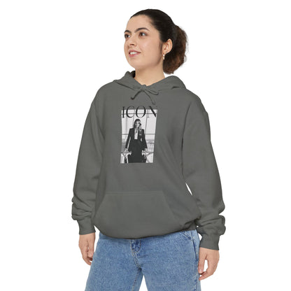 Melania Icon Hoodie - Trendy Garment-Dyed Sweatshirt for Everyday Style