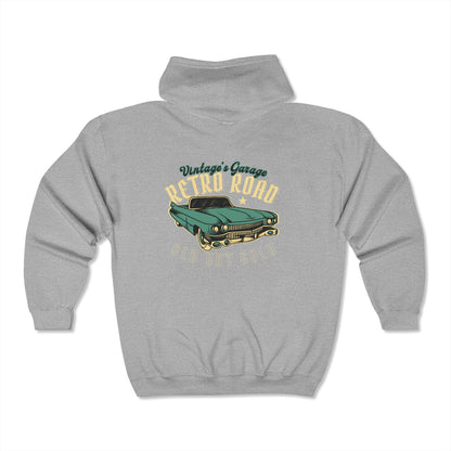 Retro Road Hoodie - Vintage Car Design